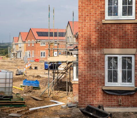 New houses being built near Consett, County Durham New houses being built near Consett, County Durham